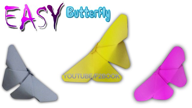 Paper Butterfly Easy Make (DIY Crafts) | Origami Butterfly | By F2BOOK Video 138