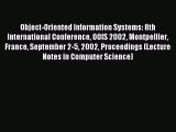 Read Object-Oriented Information Systems: 8th International Conference OOIS 2002 Montpellier