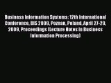 Read Business Information Systems: 12th International Conference BIS 2009 Poznan Poland April