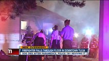 Downtown Tulsa residence encompassed by flames; firefighter injured during post-inspection