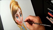 Drawing Anna from Frozen, Trick Art, 3D Illusion by Vamos