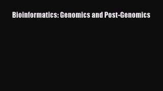 Download Books Bioinformatics: Genomics and Post-Genomics PDF Online