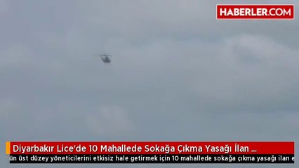 Diyarbakır Lice'de 10 Mahallede Sokağa Çıkma Yasağı İlan Edildi