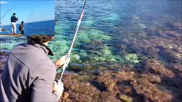 PESCA ALL'ORATA IN MARE A ROCK FISHING BIG BREAM PESCA DE LA DORADA PECHE AU DAURADE