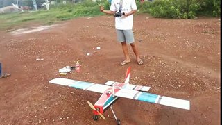 Flying homemade rc plane, Pilot by Bowo