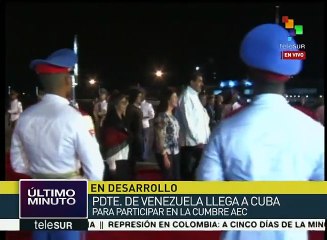 Maduro llega a Cuba para participar en la VII Cumbre de la AEC