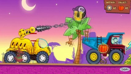Cars cartoons. Crazy Racers. Armored Tractor with Mace. Learning for children. Tiki Taki Games