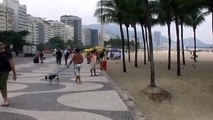 Copacabana beach in Rio de Janeiro in Brazil Пляж Копакабана в Рио де Жанейро в Бразилия