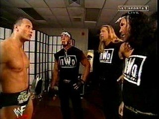 WWE_WWF -  The Rock makes fun of nWo