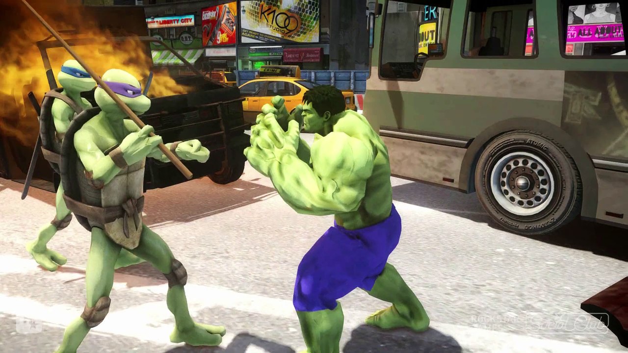 The Incredible Hulk vs Teenage Mutant Ninja Turtles