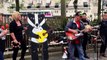 The Bluesy Brock Band strutting their stuff at Leeds Badger Cull Protest. filmed by Diane Bartlett