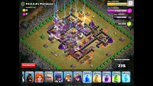 Clash of Clans - 300 Lightning Spells (MAKE IT RAIN!)