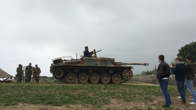Reconstitution historique à la batterie de Crisbecq pour le D-Day 2016