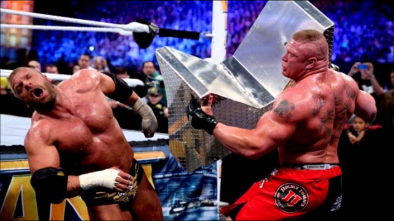 Brock lesnar vs Triple H Hell in a cell WWE