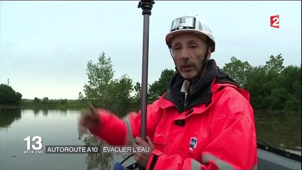 Autoroute A10 : opérations d'évacuation de l'eau après les intempéries
