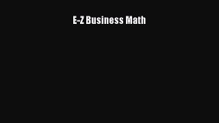 EBOOKONLINE E-Z Business Math BOOKONLINE