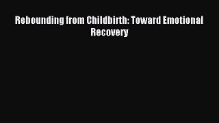 READ book  Rebounding from Childbirth: Toward Emotional Recovery#  Full Free