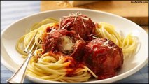 Recipe Cheese-Stuffed Meatballs and Spaghetti