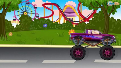 ✔ Coche de policía, Ambulancia, Un Camión Monstruo, Camión de Bomberos. Carritos Para Niños ✔