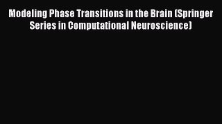 Read Modeling Phase Transitions in the Brain (Springer Series in Computational Neuroscience)