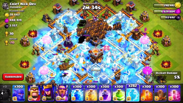 300 LAVA HOUND Raid vs Anti Hound Base! Clash of Clans