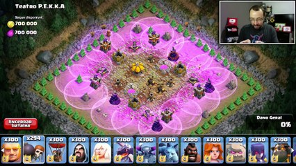 900 Quebra Muros VS nenhum Muro no Clash of Clans