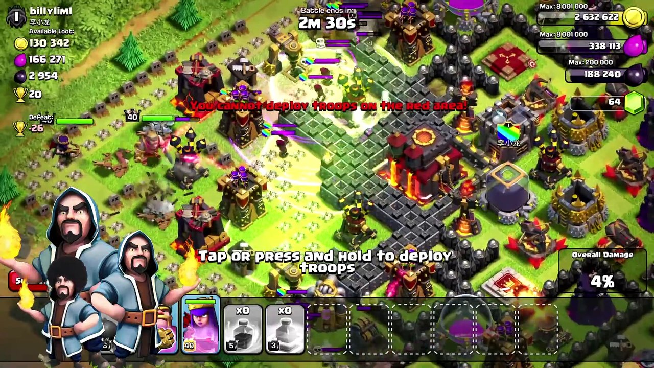 Clash Of Clans    WALL BREAKERS & JUMP SPELLS   Troll Raids - #Clashofclans Troll Jumps