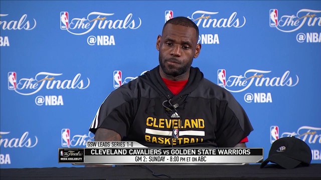 LeBron James on Warriors Bench Cavaliers vs Warriors - Game 2 Preview June 3, 2016 NBA Finals