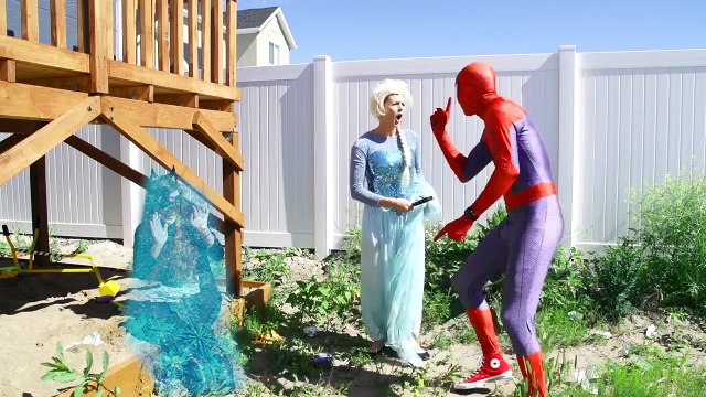 Spiderman & Frozen Elsa, Anna, Pink Spidergirl, Catwoman, Police Funny Superhero in real life