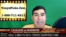 Golden St Warriors vs. Cleveland Cavaliers Free Pick Prediction Game 2 NBA Pro Basketball Finals Odds Preview