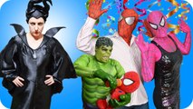 Spiderman & Pink Spidergirl - Maleficent vs Spiderbaby Hide and Seek Prank vs Hulk Funny Superheroes