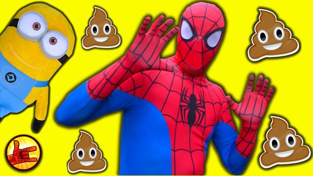 Spiderman vs Joker Poo Factory Chase Minions Kidnapped Spiderbaby - Fun Superhero in Real Life _) (1080p_25fps_H264-128kbit_AAC)