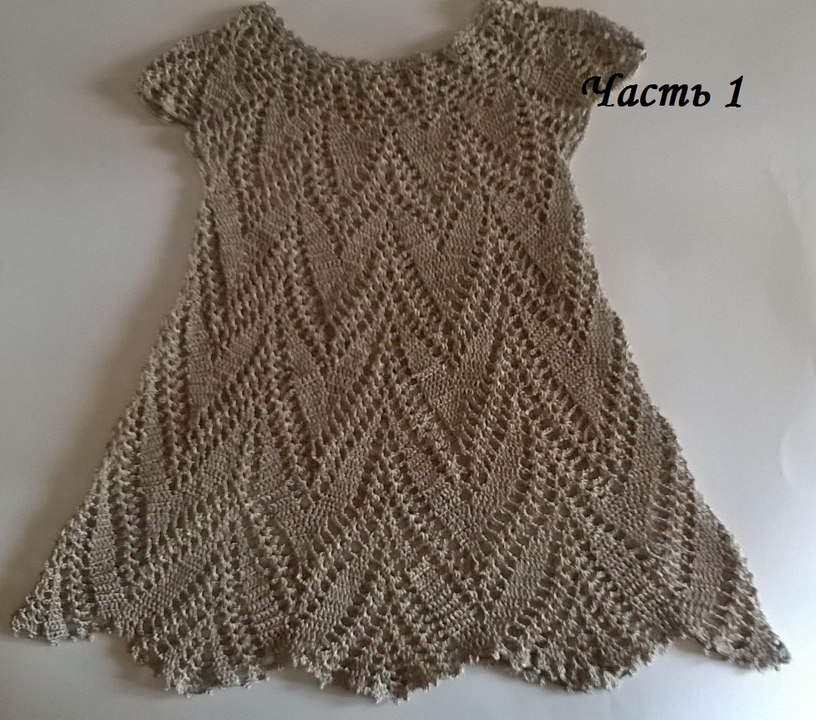 Вяжем платье крючком на девочку 2-3 года/Часть 1/knitted dress/vestido de ganchillo