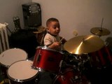 1 year old Playing Drums( Amazing)