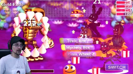 FNAF WORLD #7- DOUBLE MONSTER BATTLE! Mega Porkpatch & Bubba fight FGTEEV Dudda! (Got My 1st KEY!)
