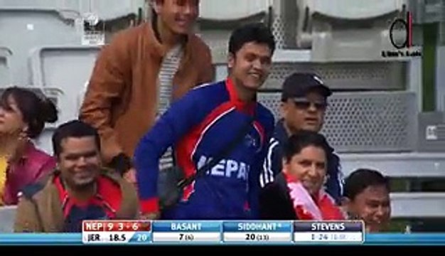 New Guy Helicopter Shot & De Villers Shot vs Jersy in World t20 Qualifiers