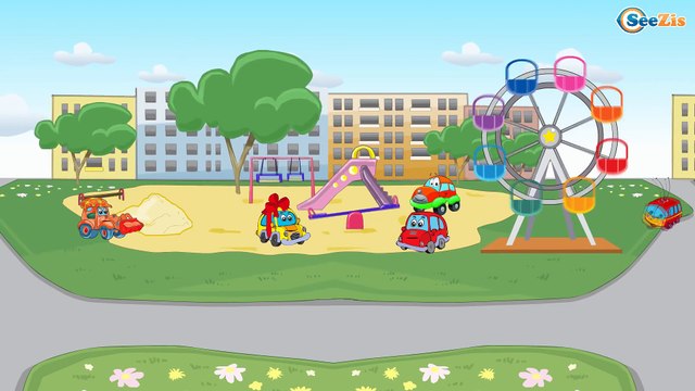 Arabalar cizgi filmleri izle. Vinç, Kamyon, Ekskavatör. Eğitici çizgi film. Tiki Taki Arabalar