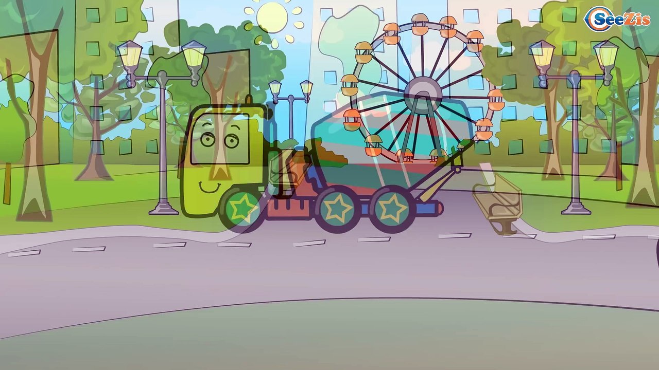 ✔ Ambulance, Voiture de police, Le Camion Monstre pour enfants. Dessin animé voiture ✔