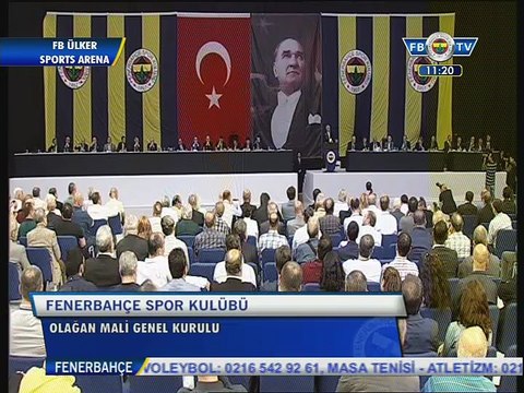 Aziz Yıldırım'ın, olağan mali genel kurul konuşması 05/06/2016