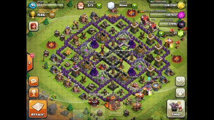 Clash of Clans - Best TH 10 Defense + Level 4 P.E.K.K.A Attack!!!