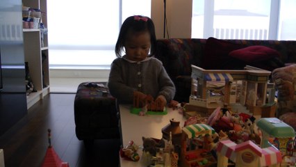Sylvanian Families Playing At The Sandbox