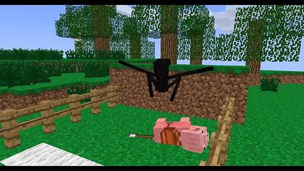 Monster School- Pig Riding - Minecraft Animation