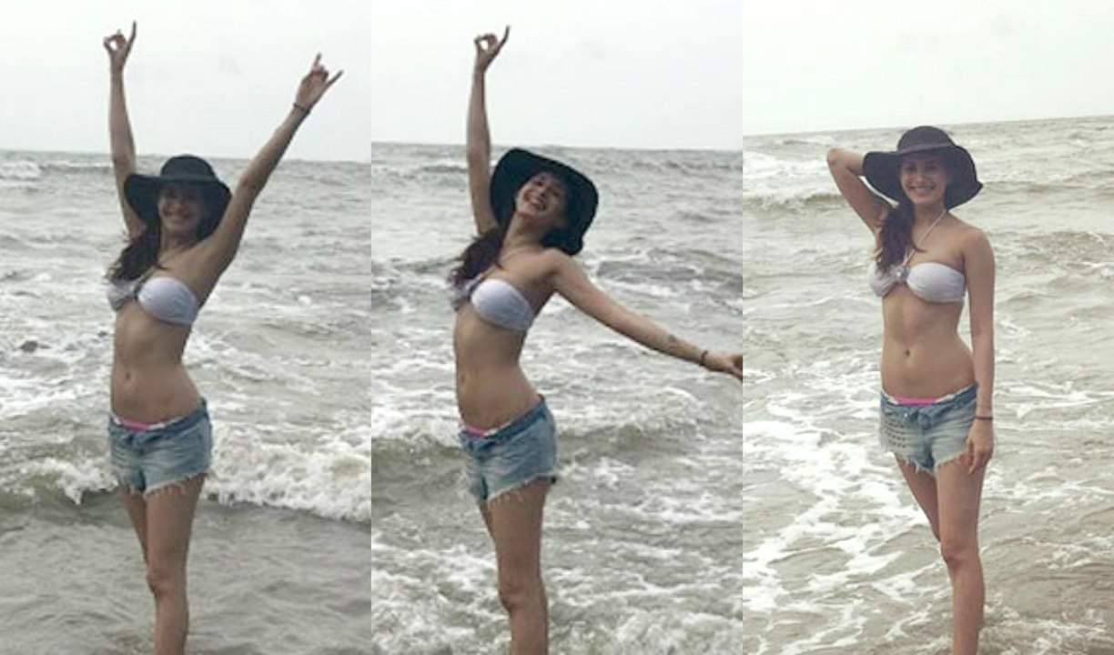 Amyra Dastur Sizzling In Bikini In Goa