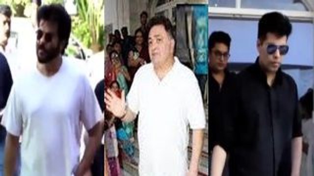 Karan Johar ,Rishi Kapoor and Anil Kapoor At Prayer Of Producer Vikas Mohan