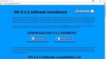 Download pangu iOS 9.3.2 jailbreak UNTETHERED for all iphones | iPods | iPads