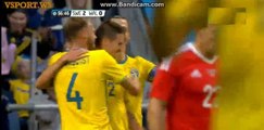 2-0 Mikael Lustig Goal - Sweden 2-0 Wales - 05-06-2016