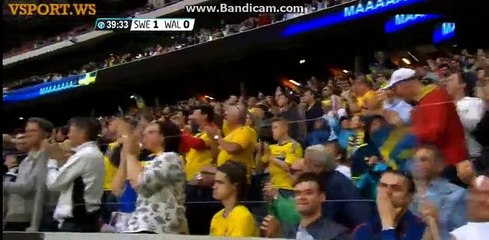 Emil Forsberg Goal - Sweden 1-0 Wales -05-06-2016