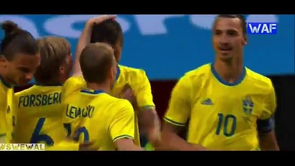 Mikael Lustig Goal - Sweden 2-0 Wales - 05-06-2016