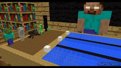 Monster School- Swimming - Minecraft Animation