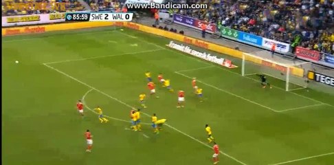 John Guidetti Goal- Sweden 3-0 Wales - 05-06-2016